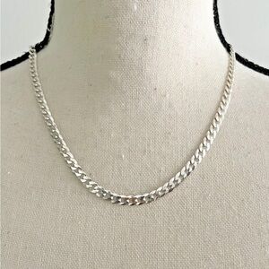 LIRM Italy Sterling Silver Cuban Link Chain 
16”-18” Necklace